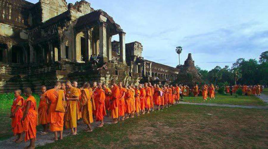 Monks at Angkor Wat